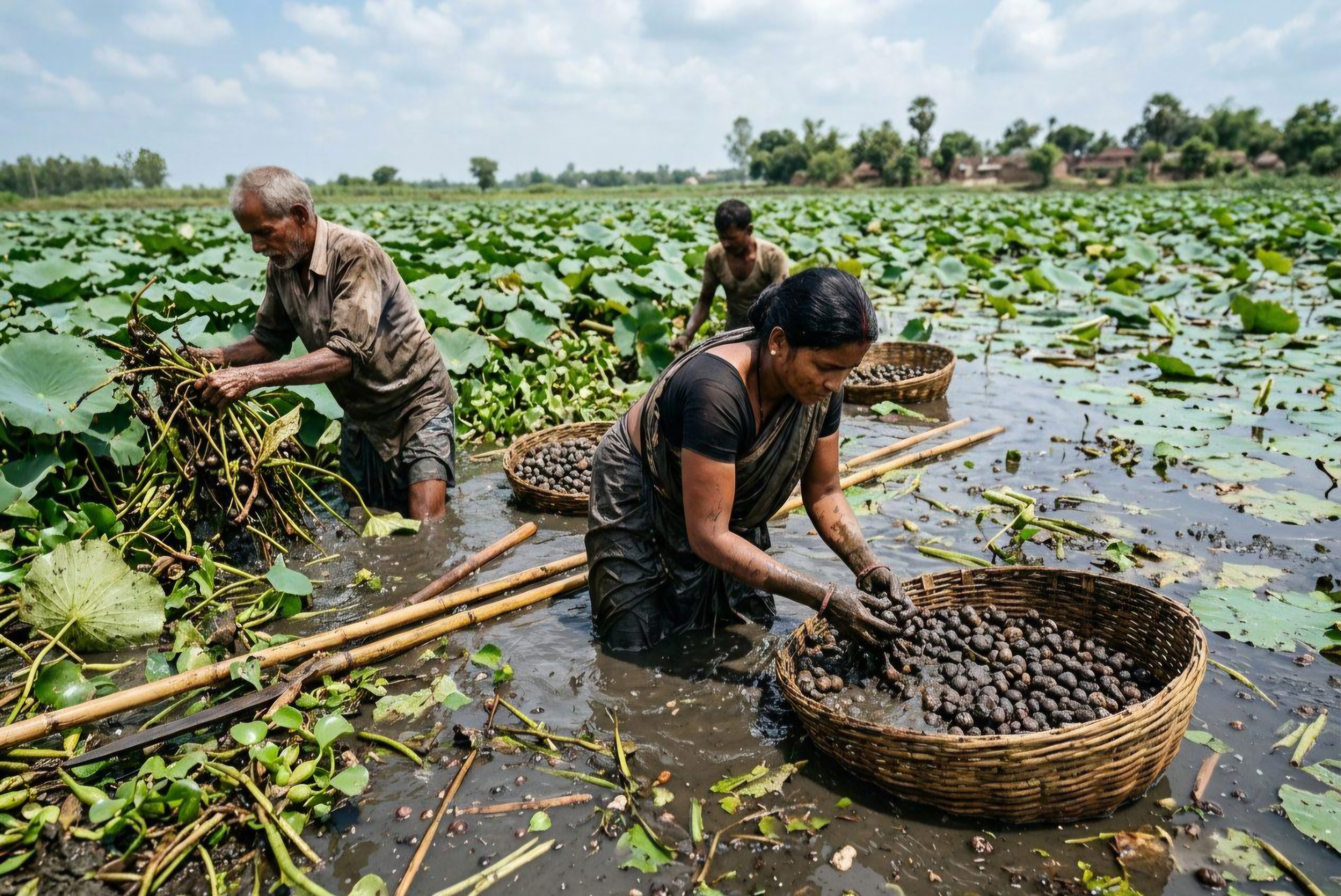 Wetland Makhana Harvesting in Bihar